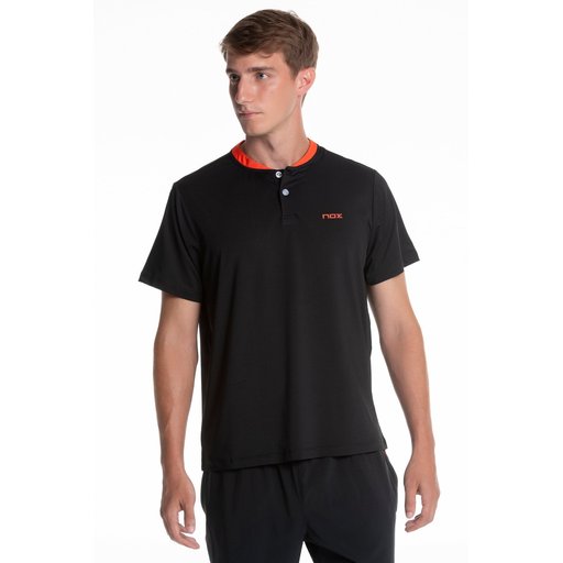 სპორტული მაისური MEN'S POLO SHIRT TEAM REGULAR BLACK SIZE M